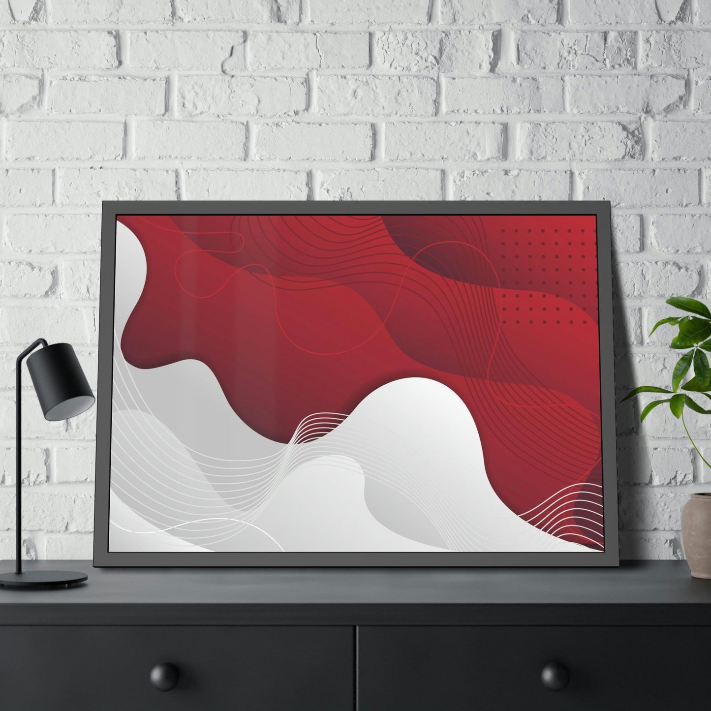 The Art of Passion: Red Abstract Art on Framed Canvas and Posters