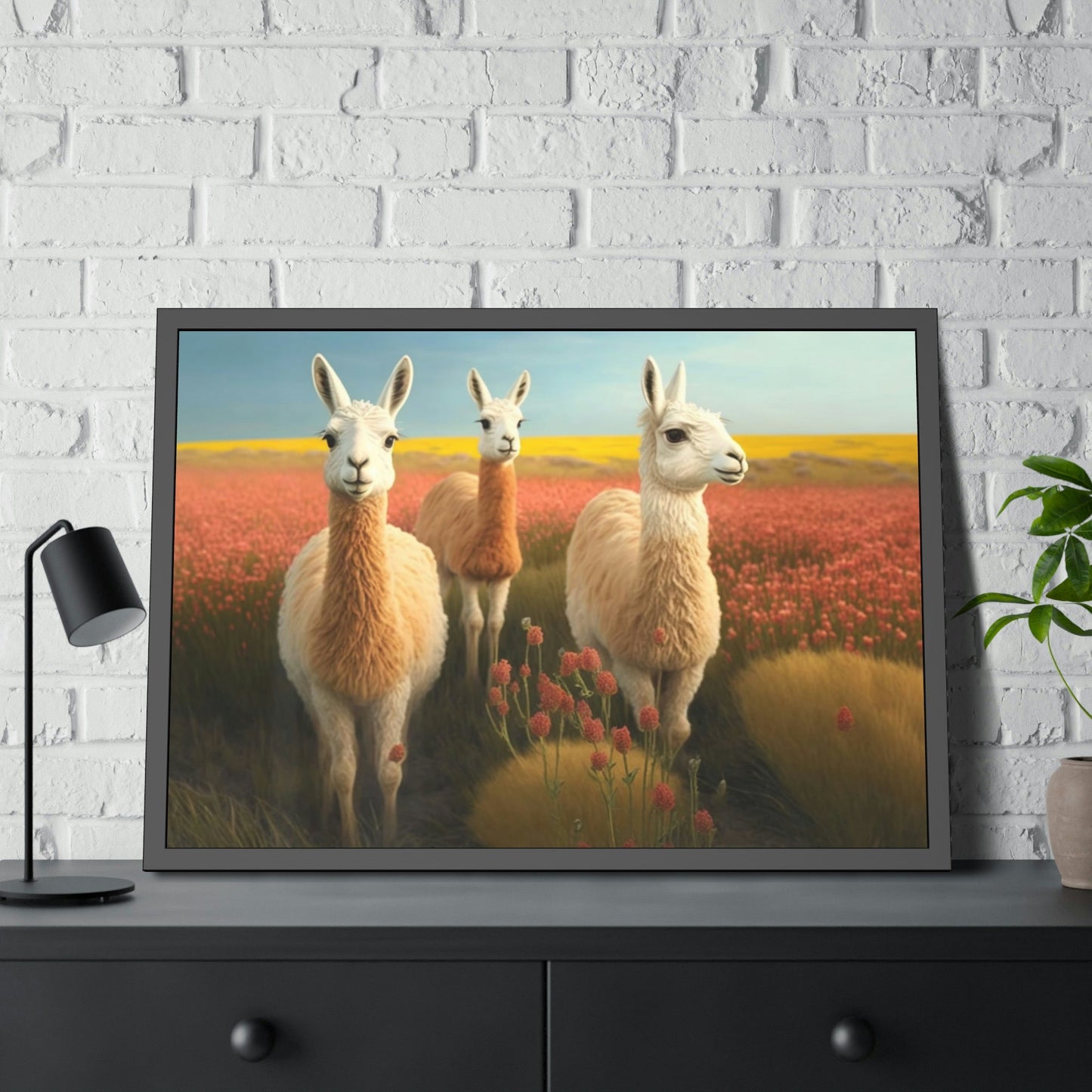 Lama Harmony: A Canvas of Peaceful Creatures