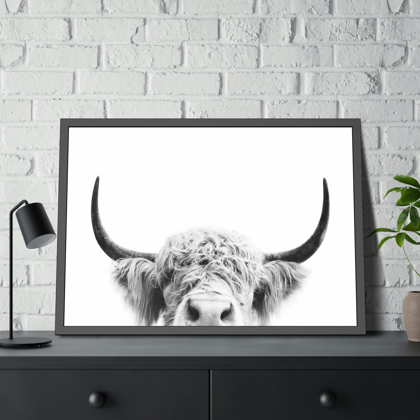 Highland Cow | Close-up of a Horned Cow | Wall Art — Pixoram