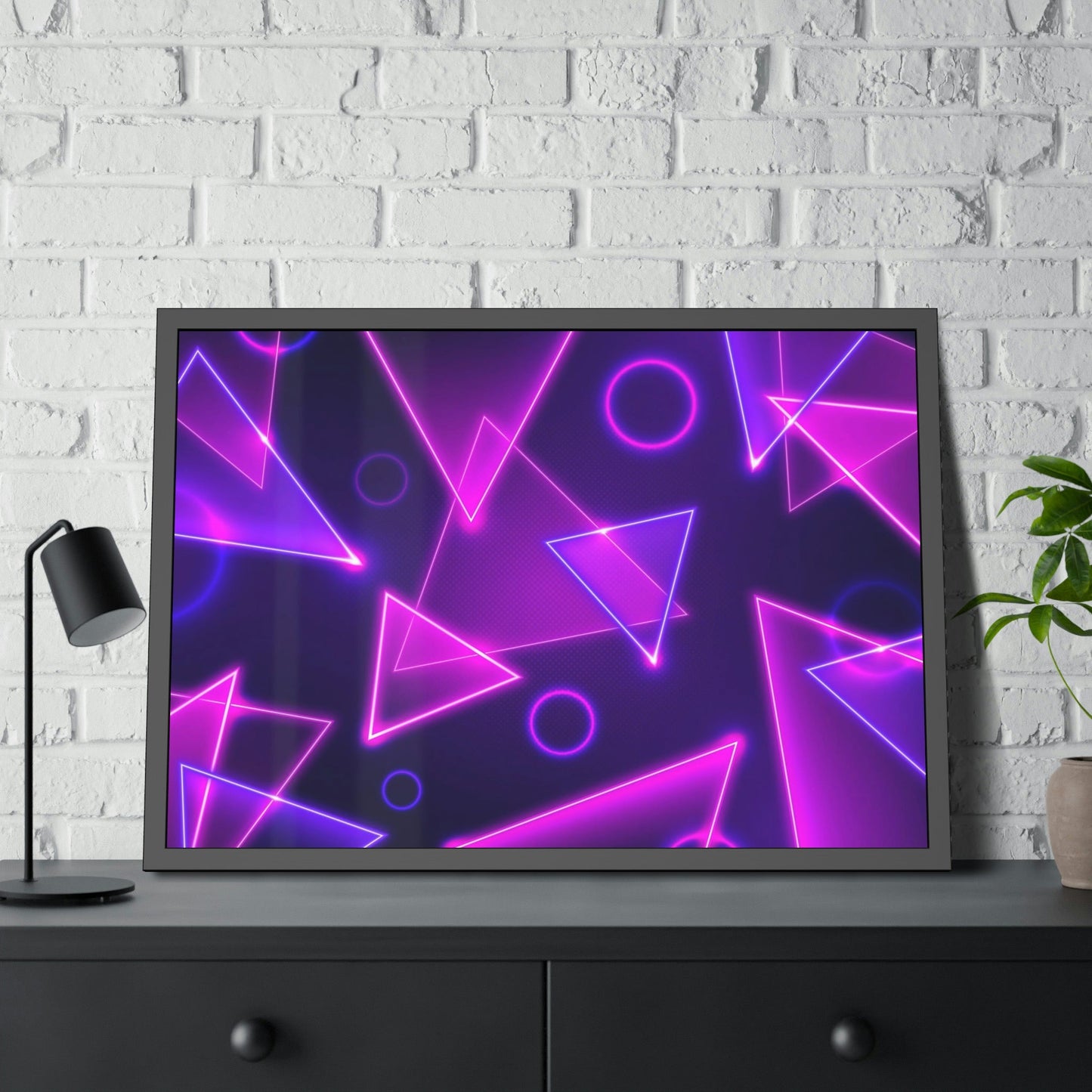 Neon Symphony: Illuminating Wall Art Prints with Vibrant Colors on Canvas