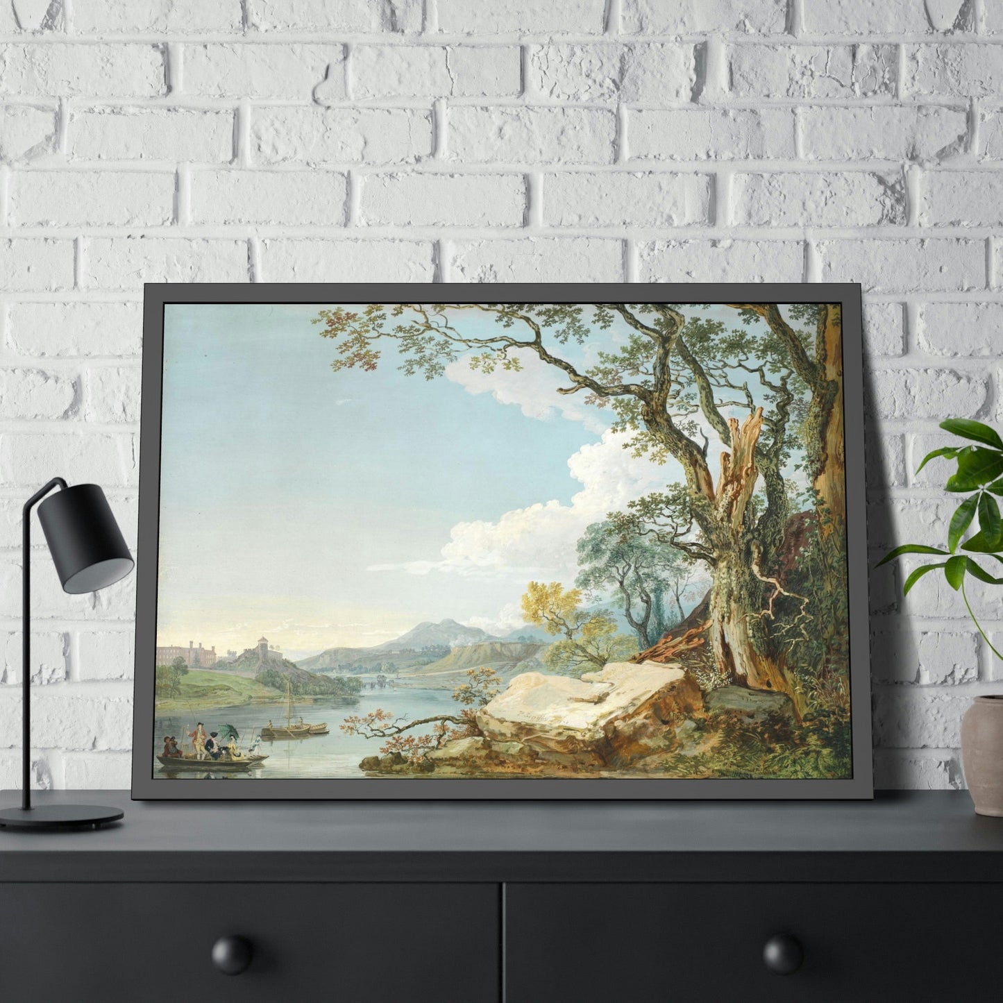 Captivating Waterways: Framed Canvas and Poster Print of Lakes and Rivers