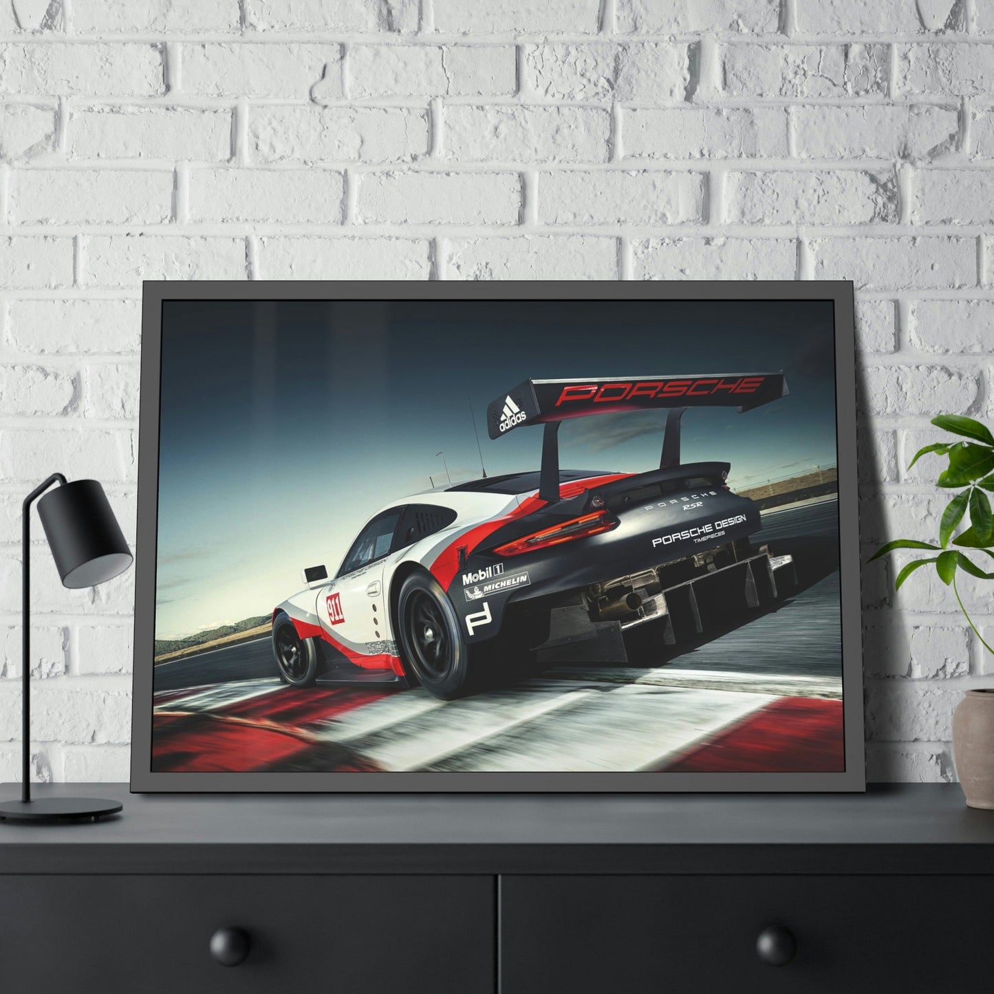 Porsche in Motion: A Framed Canvas & Poster Art Piece That Depicts the Speed and Grace of Porsche