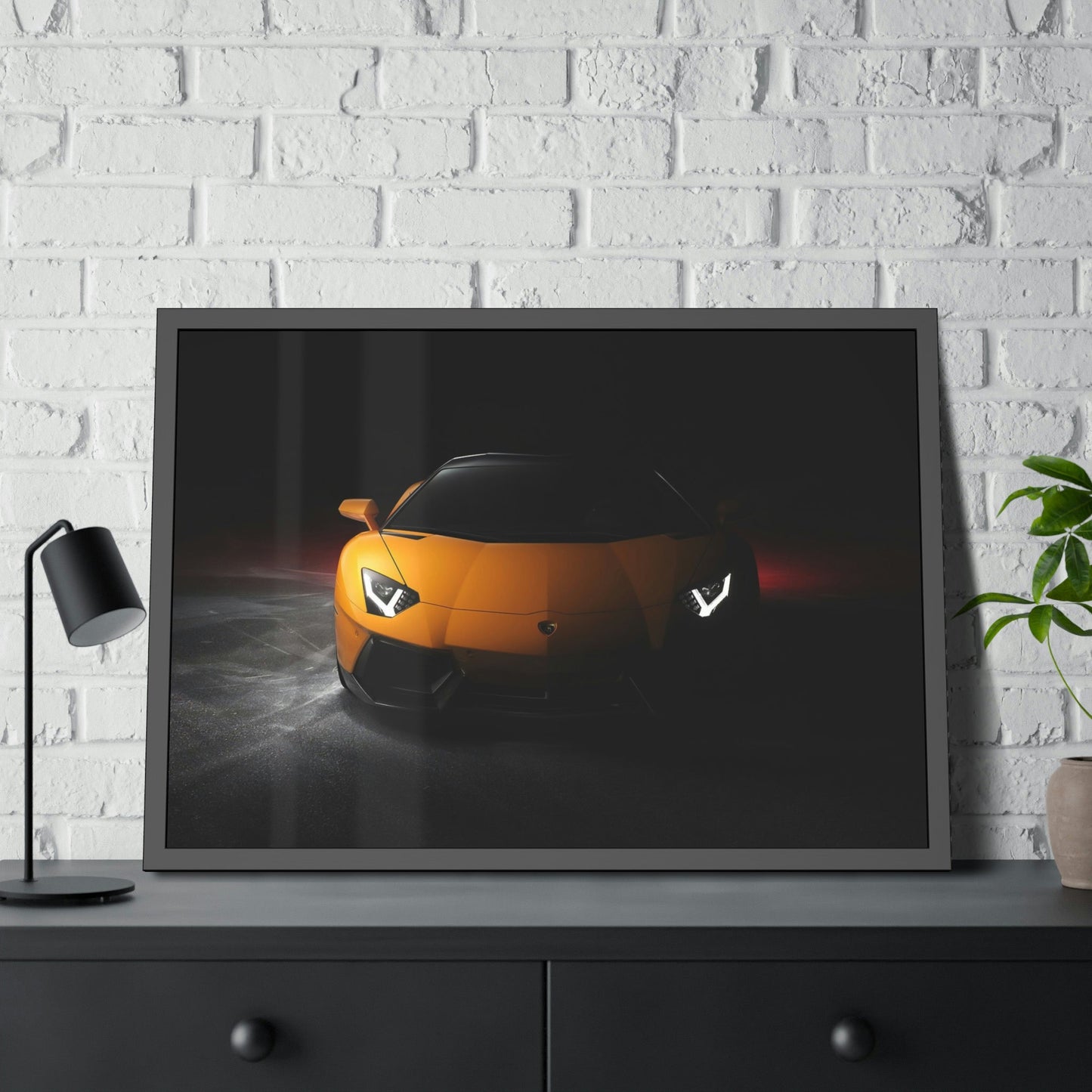 Lamborghini The Power of Elegance: Art and Wall Decor on Natural Canvas