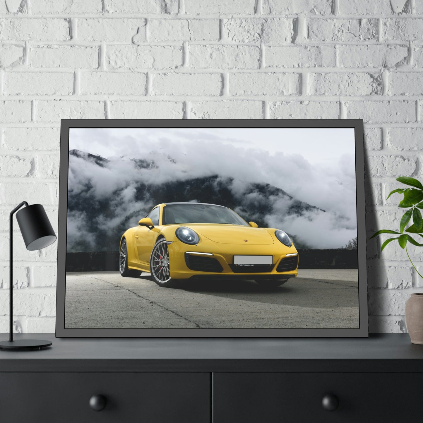 Porsche in the Mountains: A Scenic Canvas & Poster Print for Adventurers