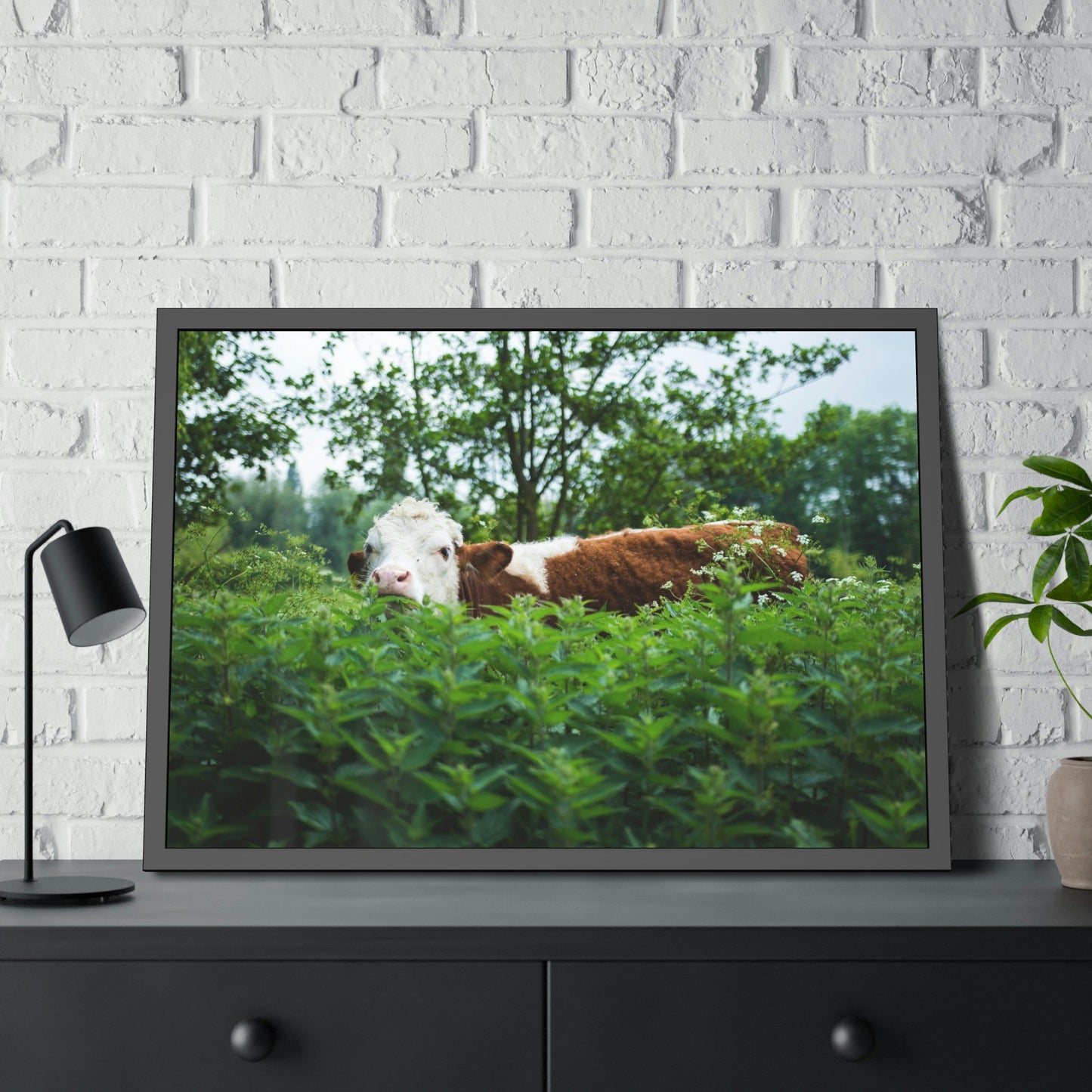 The Art of Cow: Captivating Wall Art on Natural Canvas & Poster