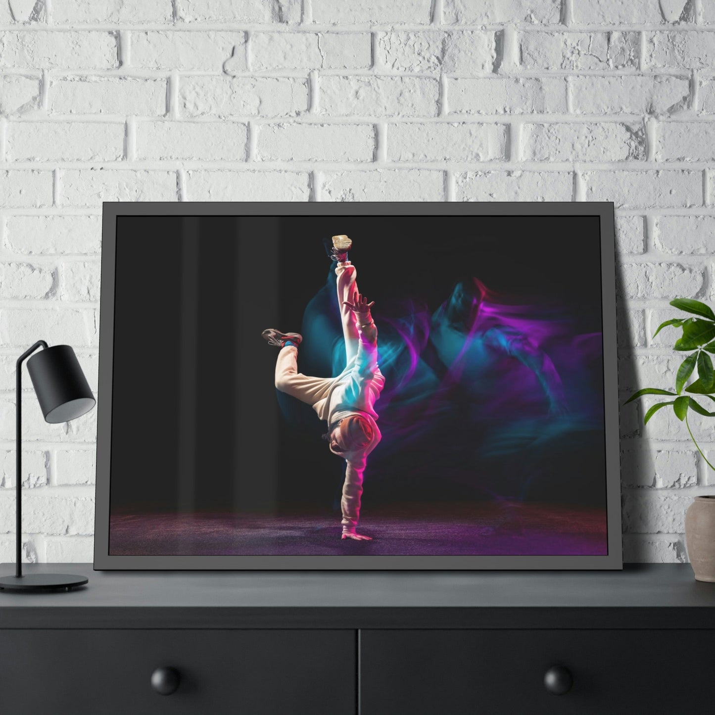 Art of Movement: Natural Canvas and Framed Poster of Dance Choreography