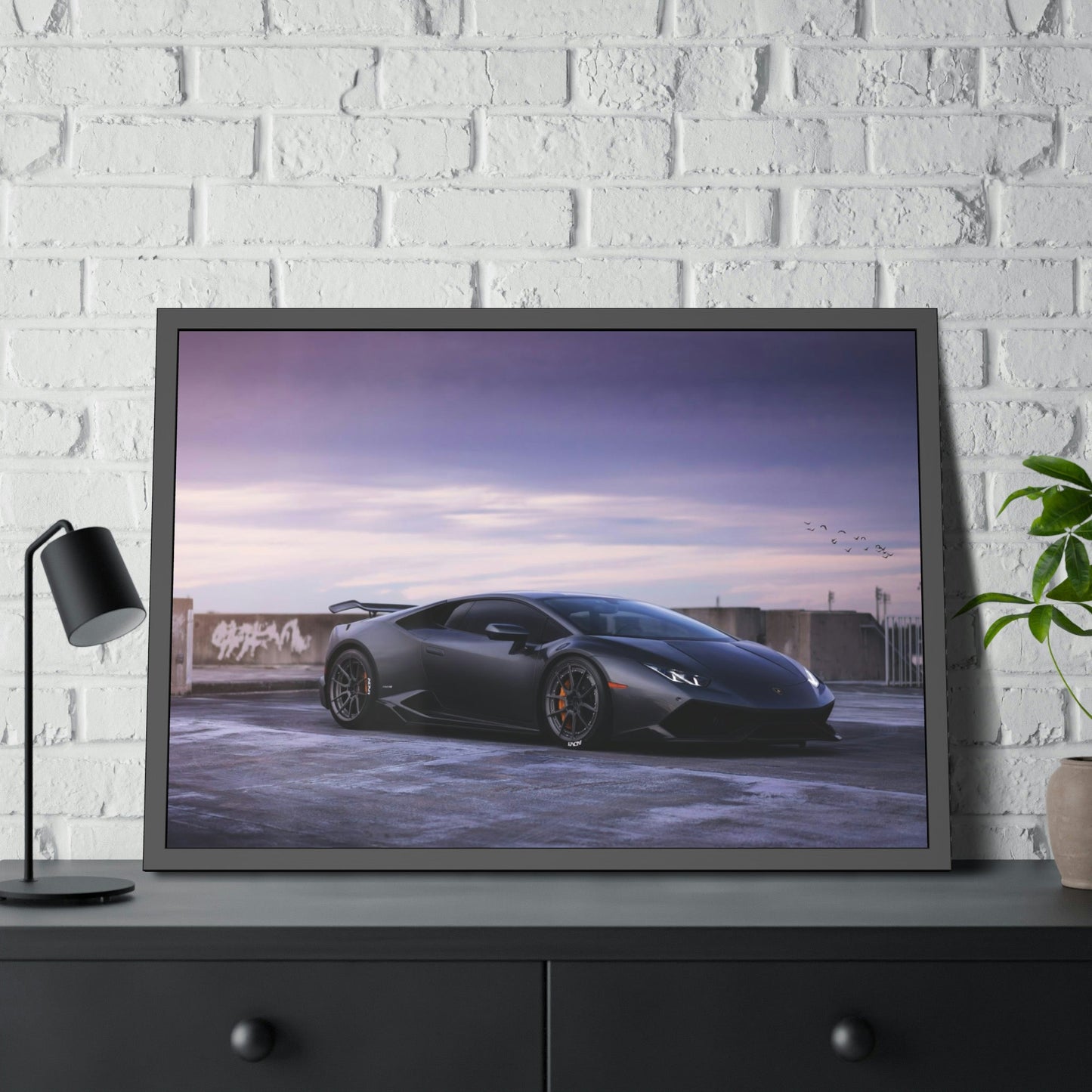 Racing into Luxury: Framed Lamborghini Canvas Print for Your Wall