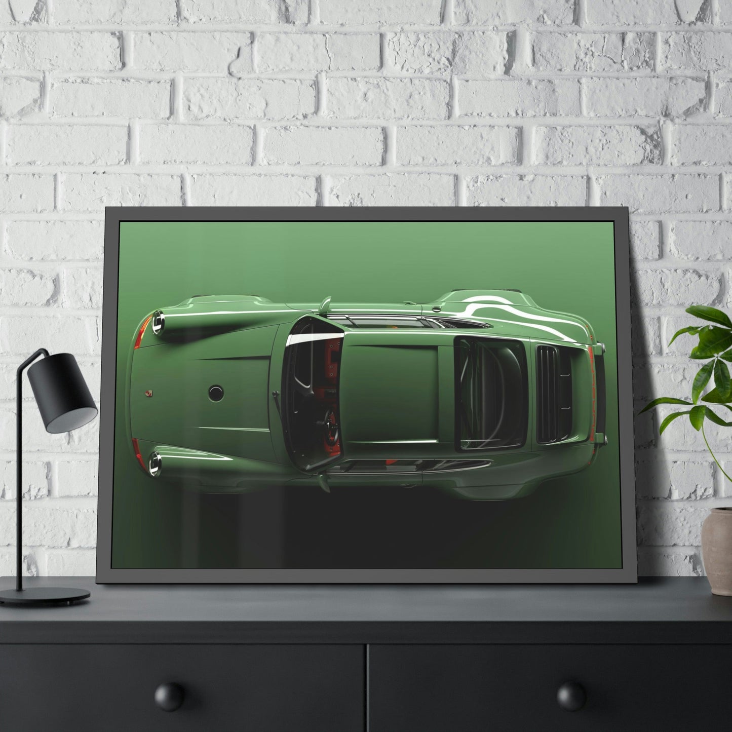 Automotive Art: High-Quality Porsche Print on Natural Canvas & Poster