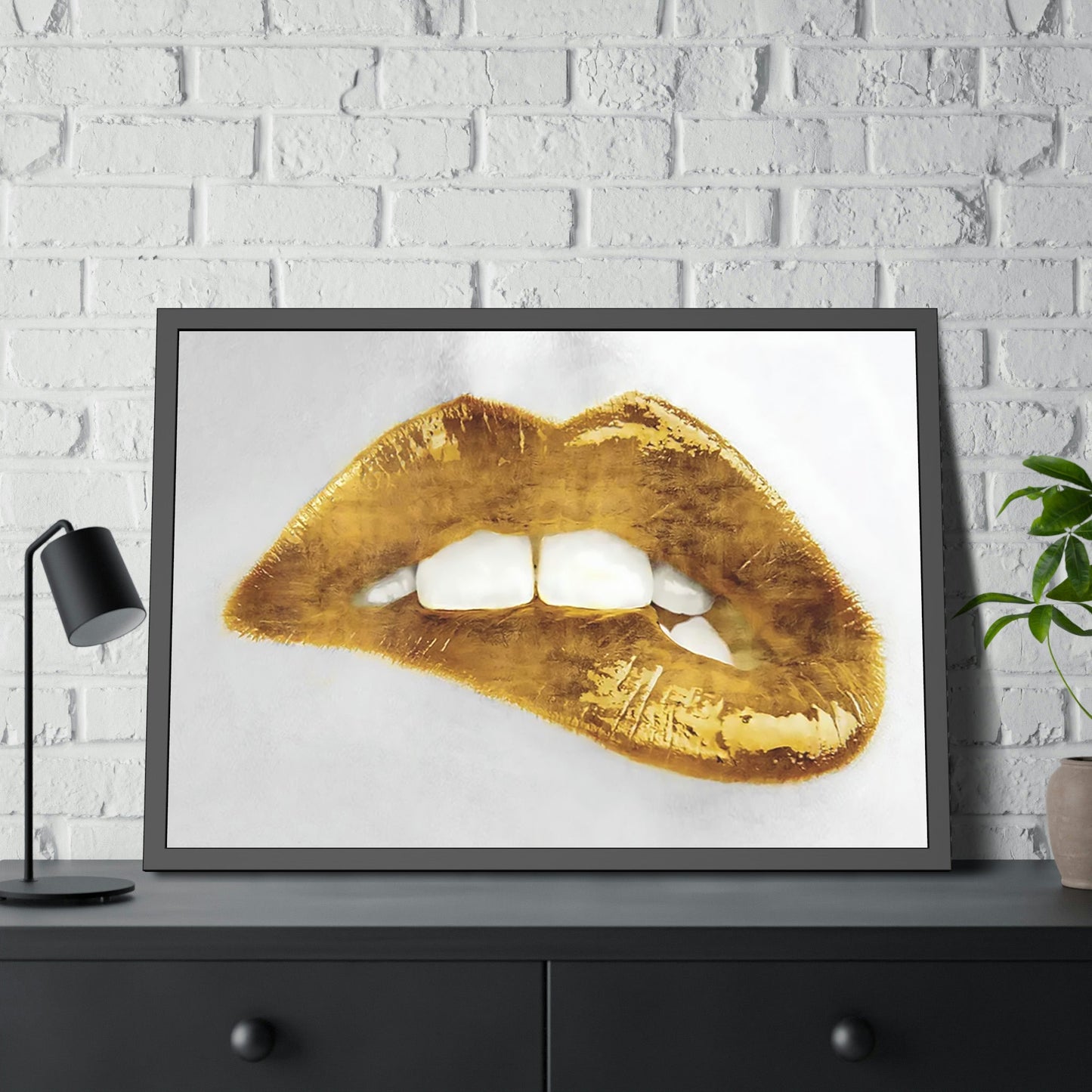 The Luxury of Gold: Elegant Framed Canvas Print for Your Home