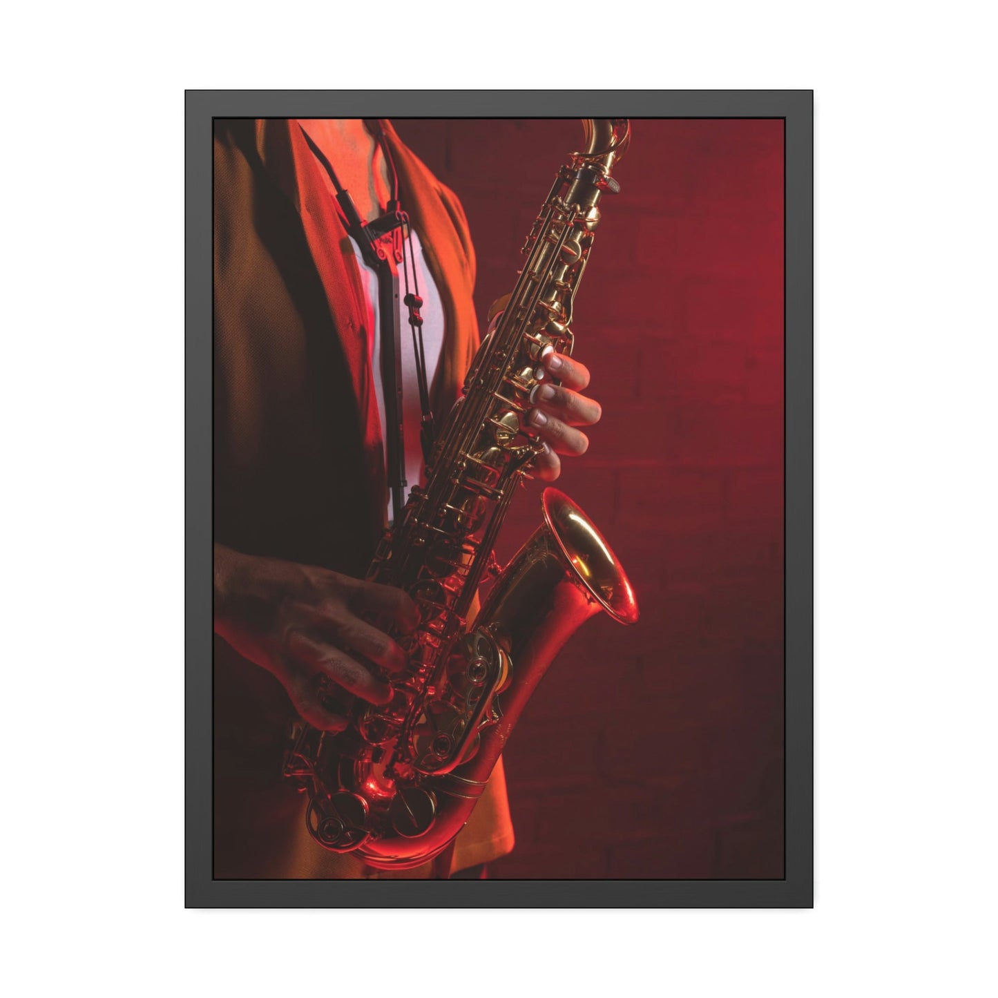 Blues Night: Poster and Print on Canvas with Mood-Setting Music Art