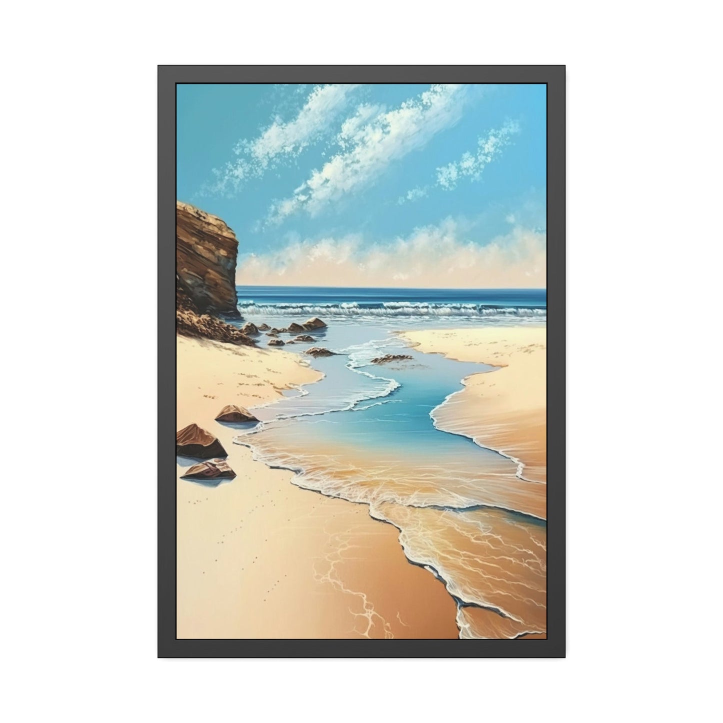 Coastal Charm: A Sandy Beach Landscape