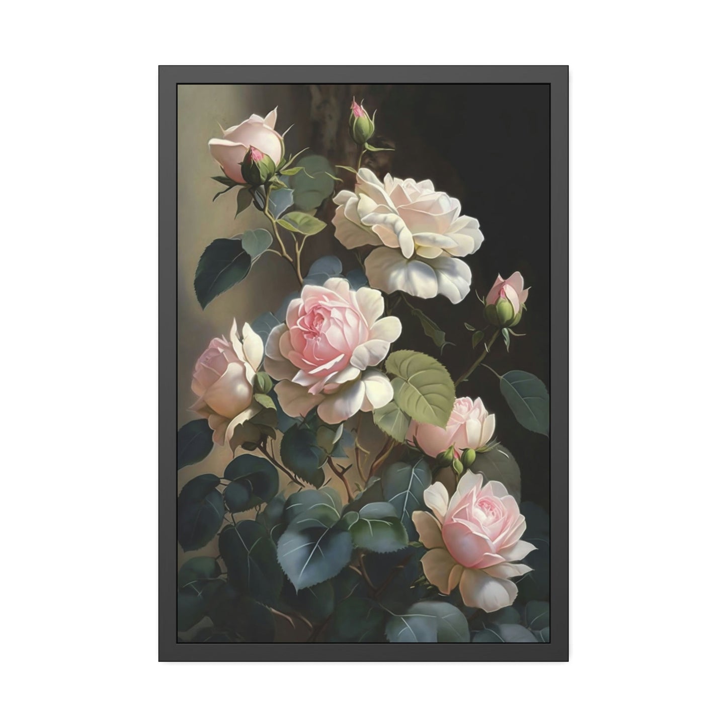 Rose Serenade: A Romantic Painting on Canvas