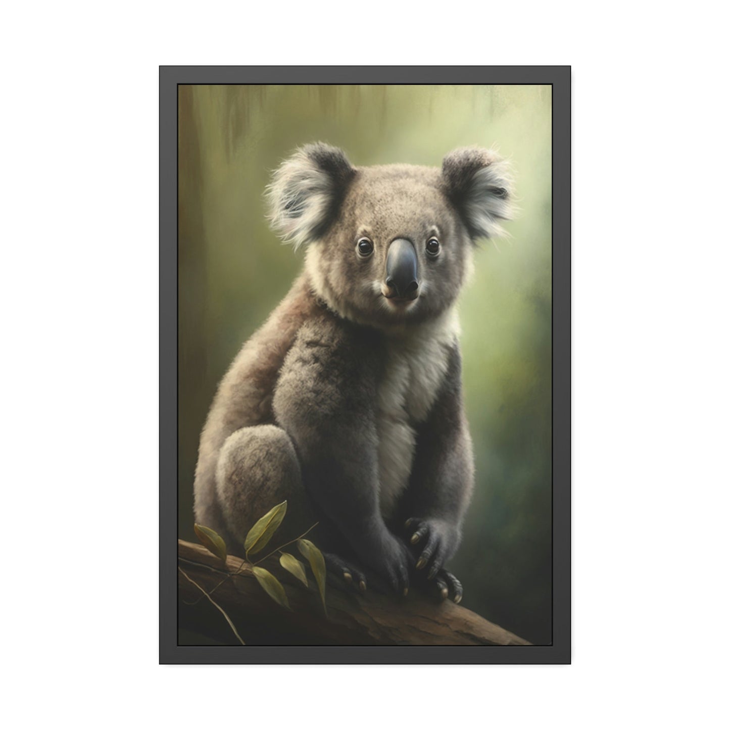 Koala Love: A Whimsical and Colorful Painting on Canvas