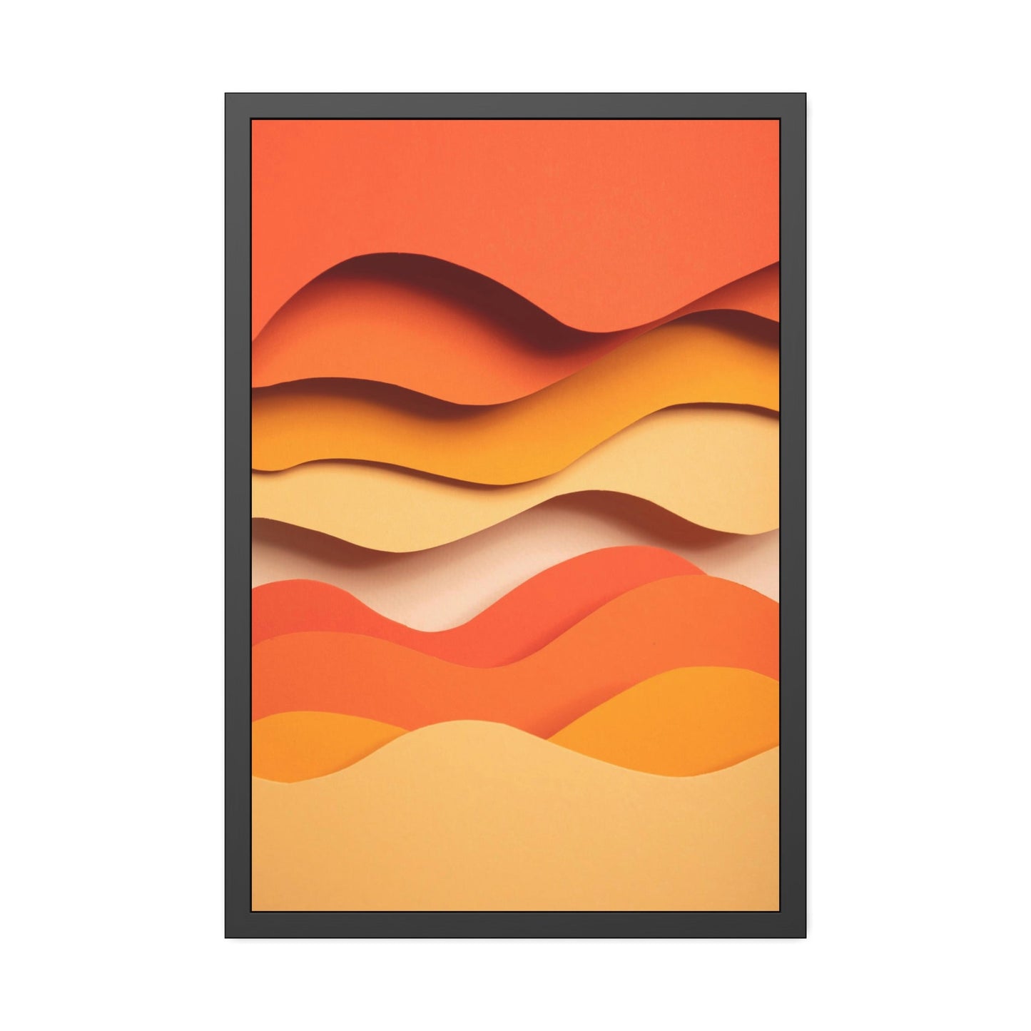 Radiant Rays: Colorful Orange Canvas for Your Living Space