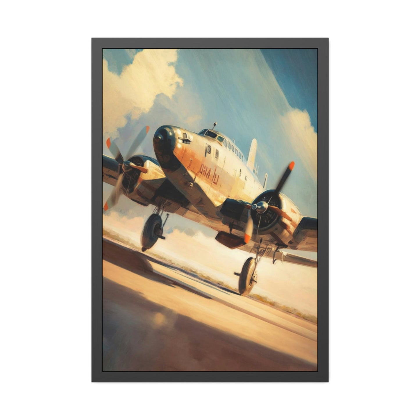 Flying Dreams: Captivating Aircraft Wall Art on Framed Poster