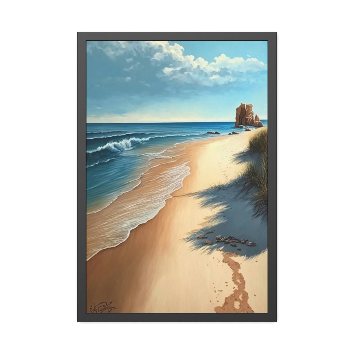 Beach Bliss: Wall Art of an Island Beach on Canvas & Poster