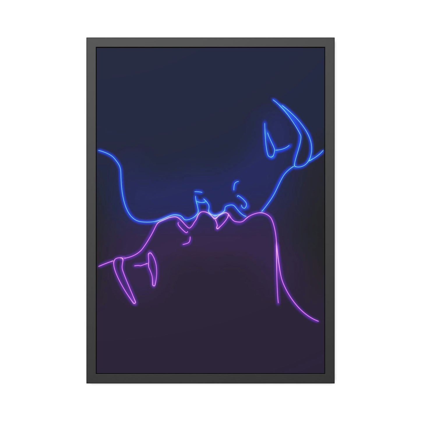 Neon Splendor Unleashed: Radiant Wall Art on Natural Canvas and Framed Poster Prints