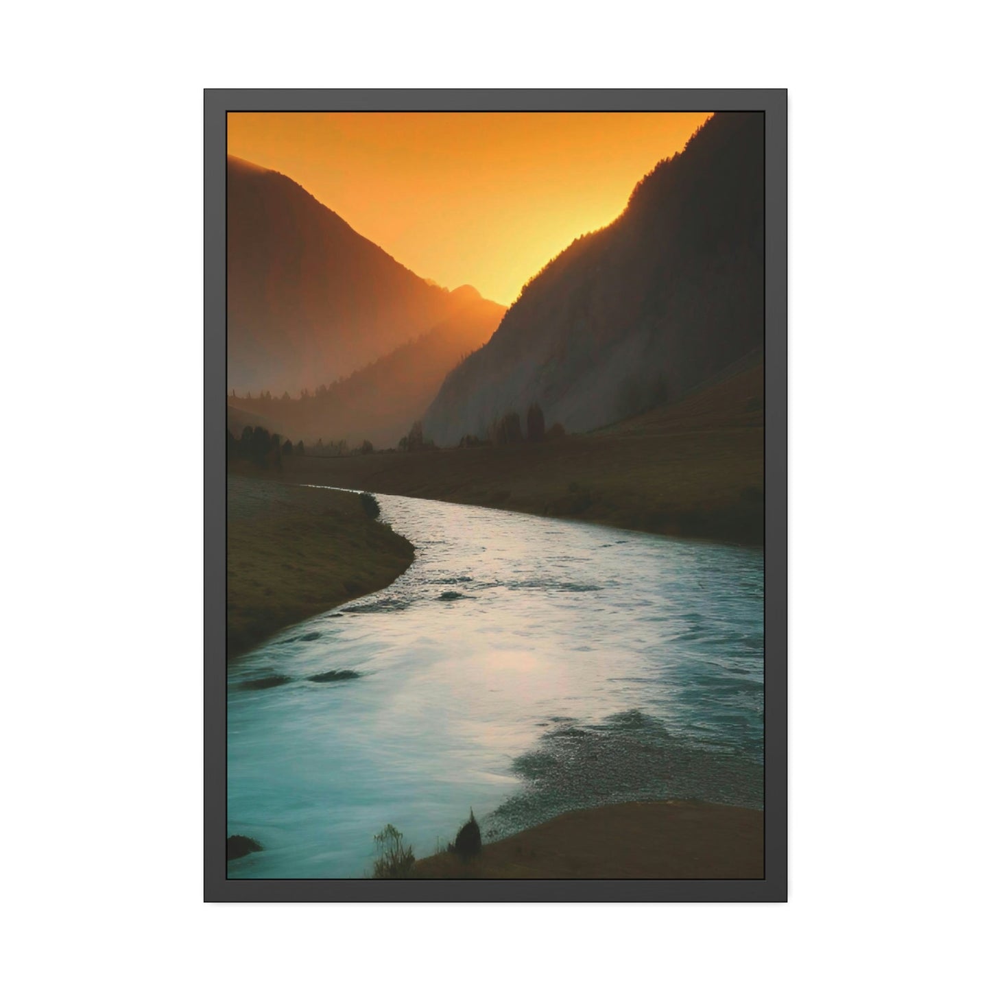 River Reflections: Wall Art and Canvas Print of Lakes and Rivers