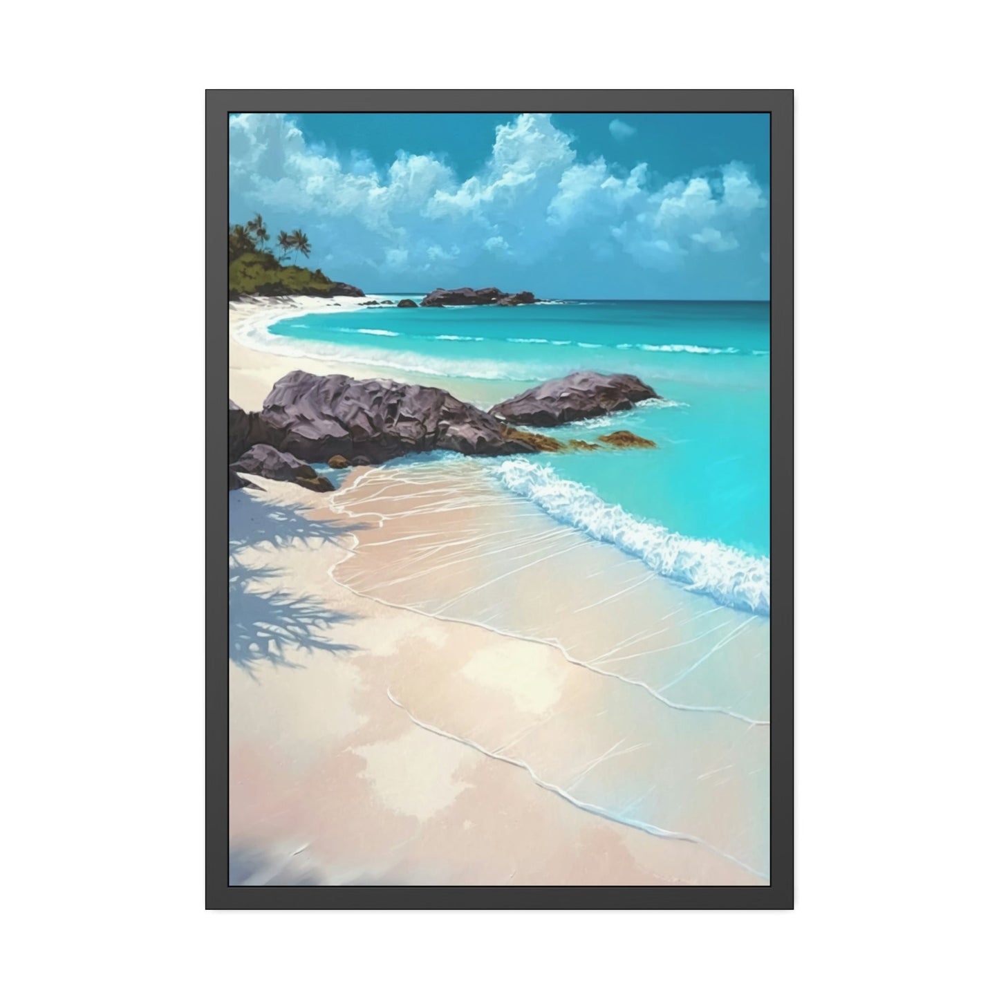 Blue Waters: Framed Canvas and Wall Art of Caribbean Beach Scenery