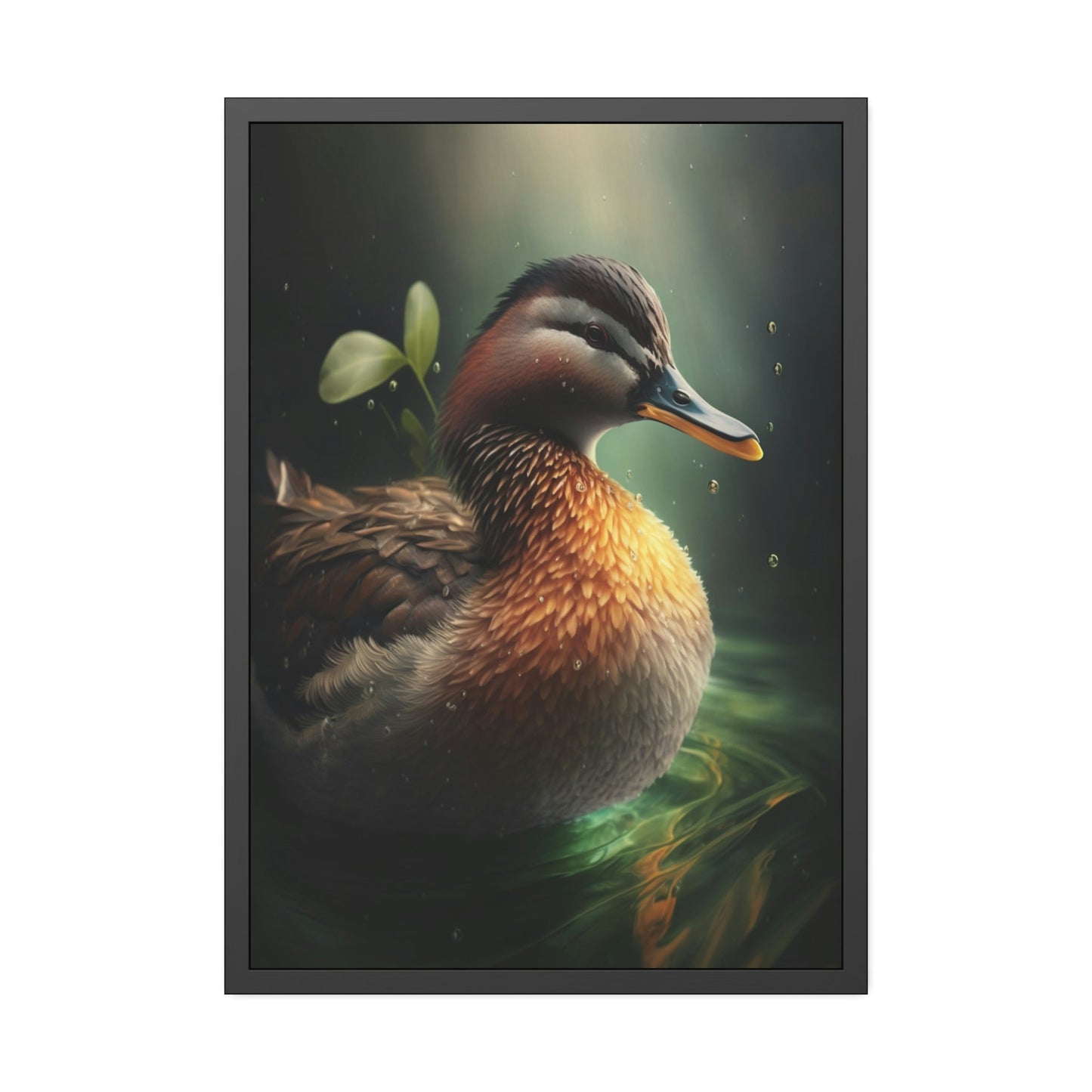 Graceful Waterfowl: A Painting of Duck in Motion