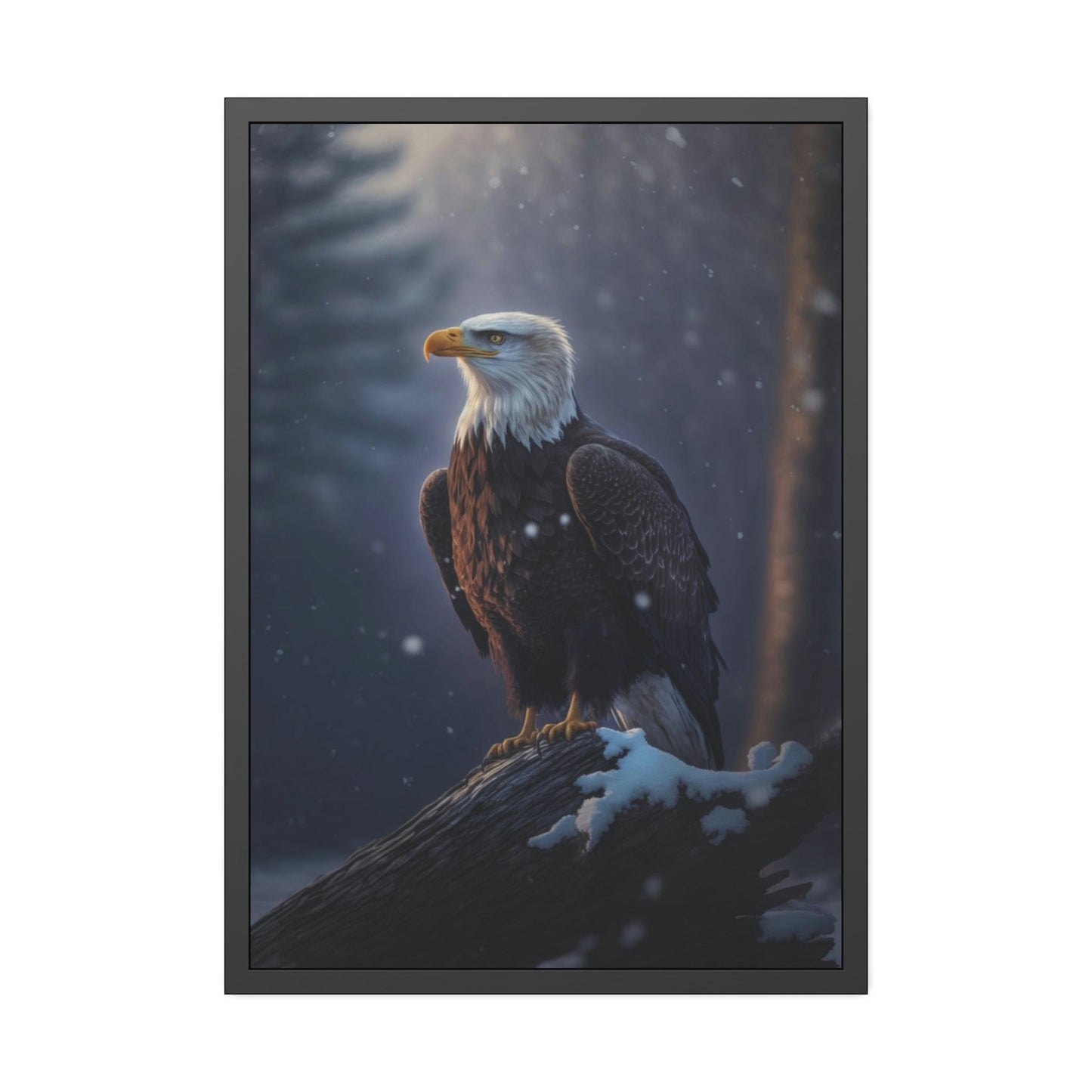 Eagle's Vision: Mesmerizing Print on Natural Canvas, Capturing their Watchful Eyes