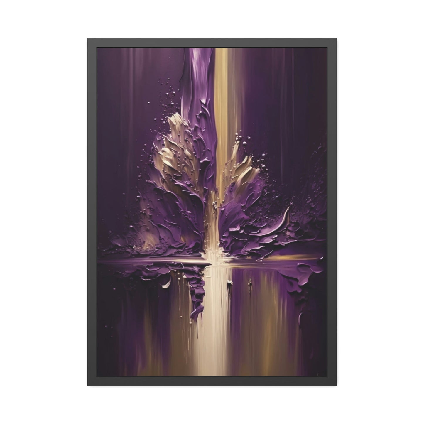 Abstract Elegance: Natural Canvas Wall Art of Delicate Purple Shapes