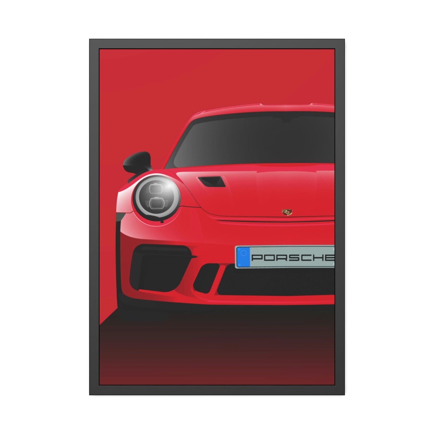 The Red Rocket: A Poster Print of a Red Porsche That Captivates the Eye