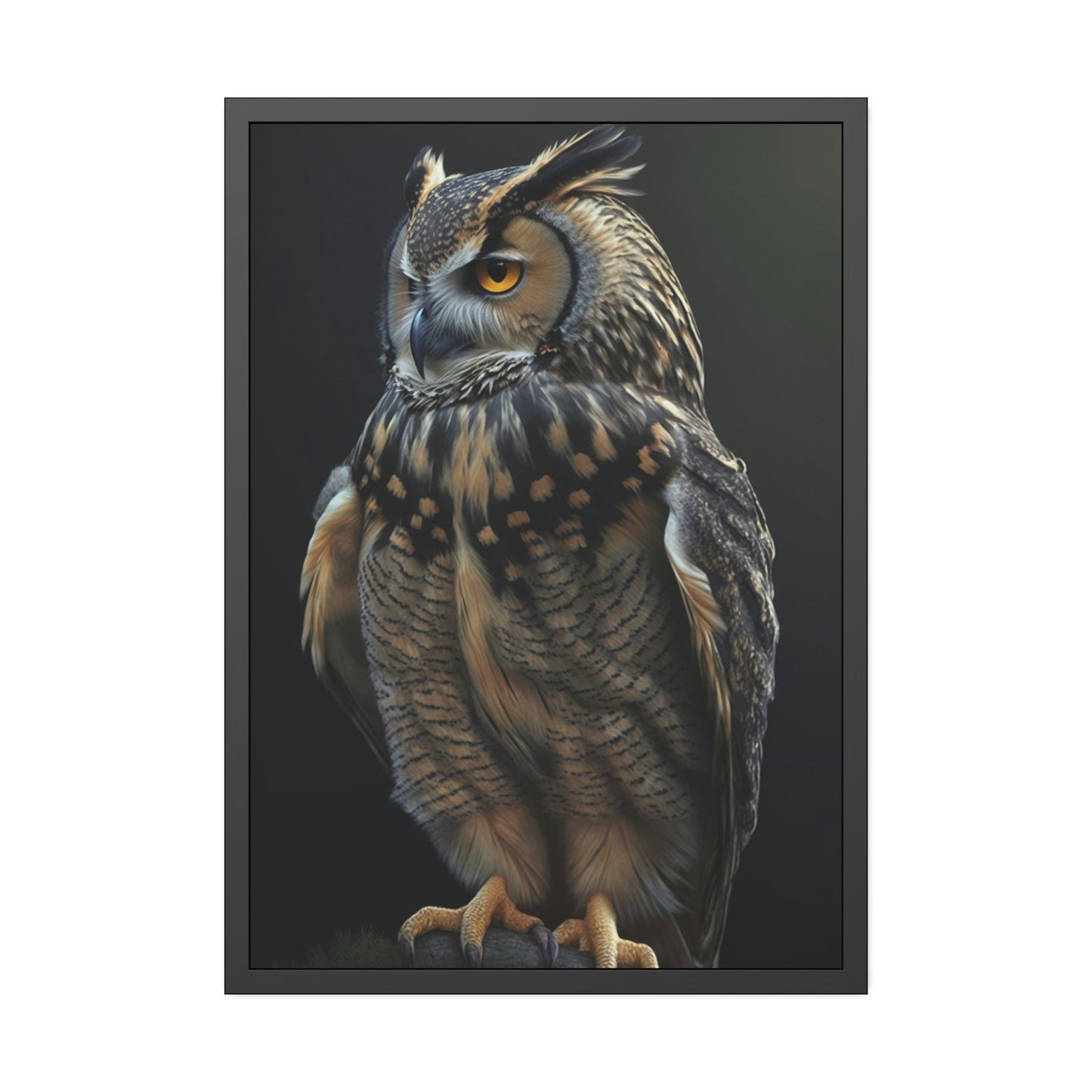 Majestic Hunter: An Artistic Depiction of an Owl on Canvas