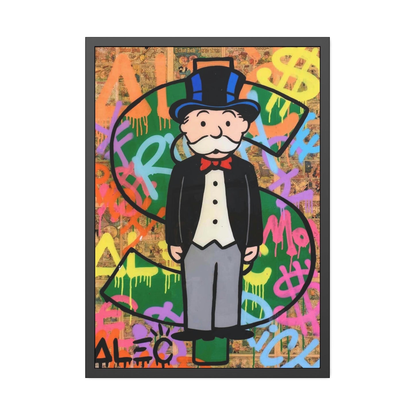 Monopoly Madness: Alec Monopoly Inspired Canvas and Poster Print for Art Enthusiasts