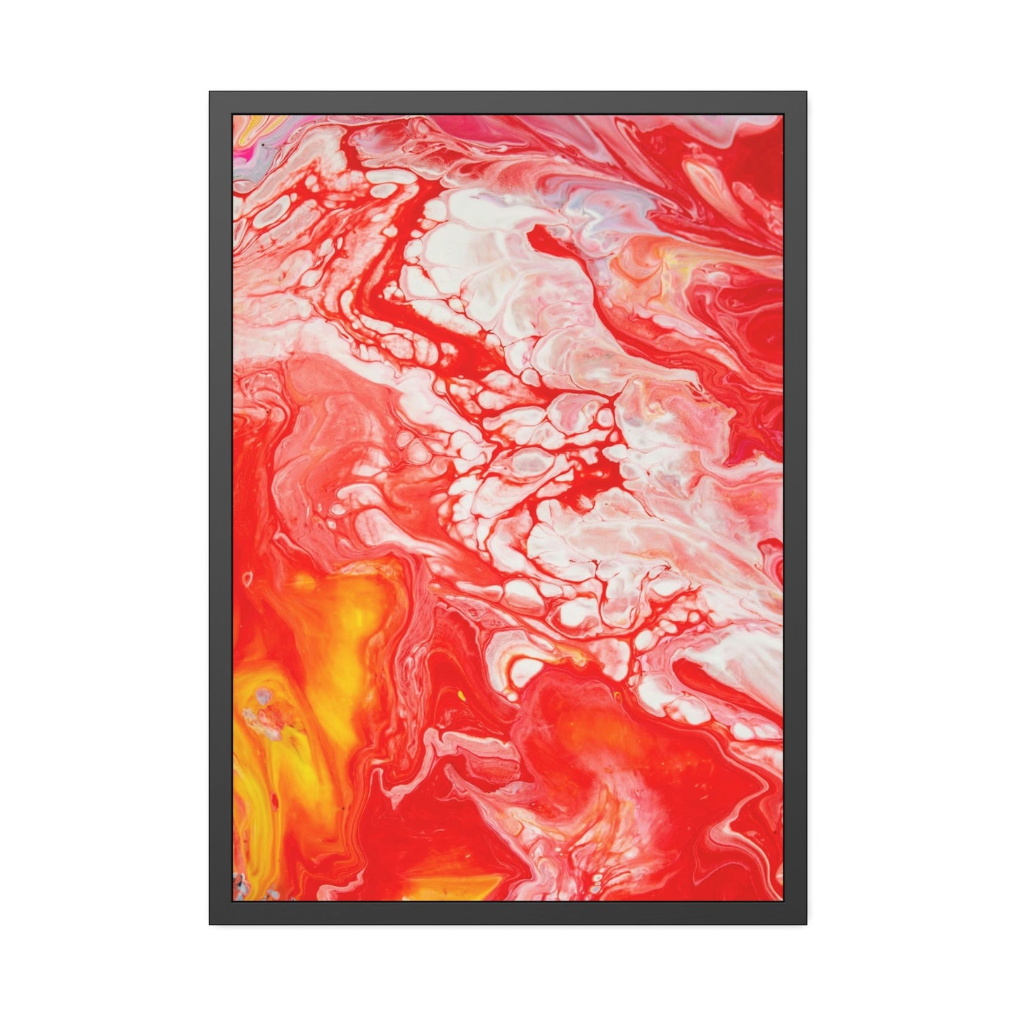 Abstract Passion: A Stunning Red Art Print on Framed Poster and Canvas