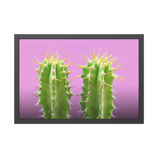 Spiky Splendor: Cactus Print on Canvas for a Modern Twist