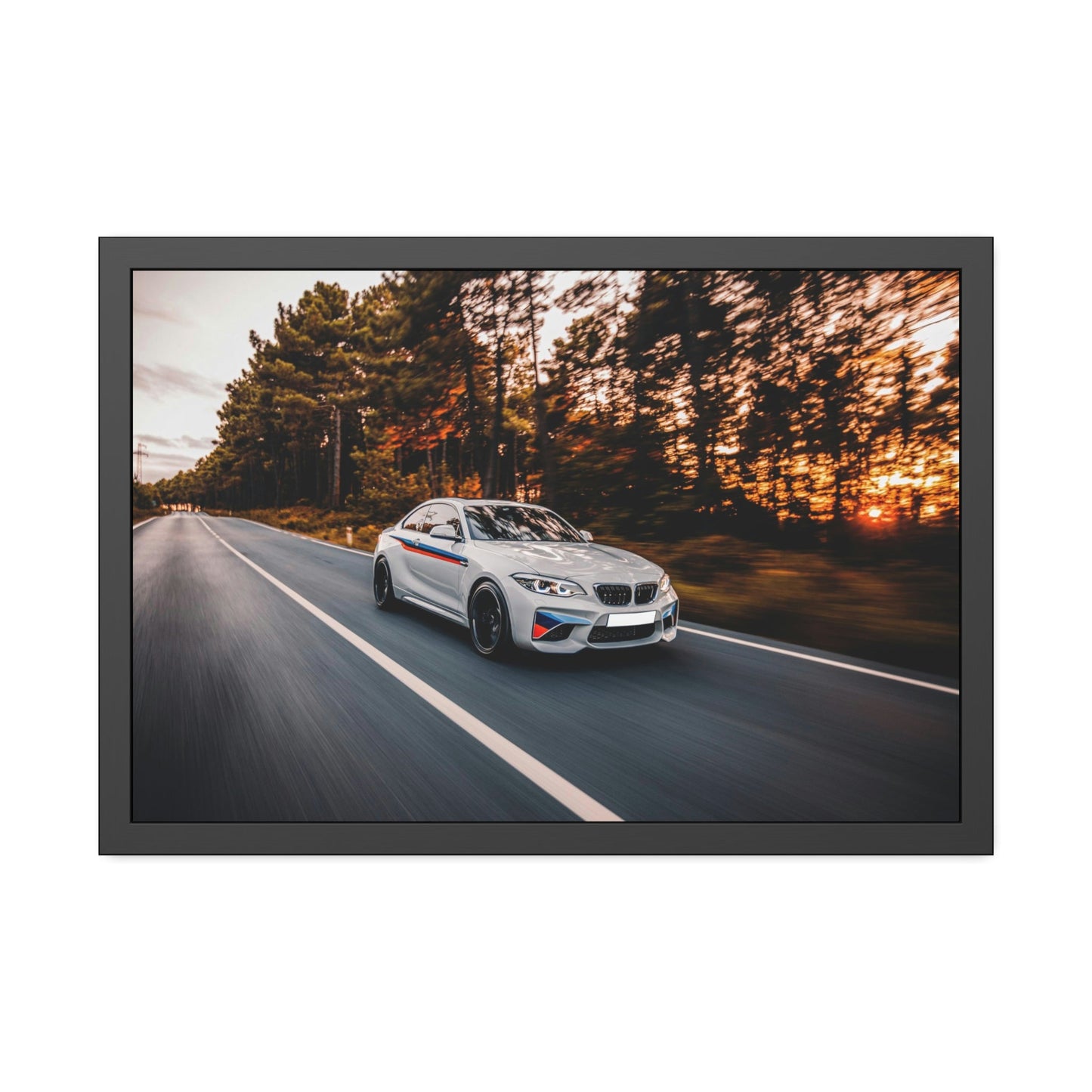 BMW Speed: Poster and Print on Canvas with Dynamic Car Art