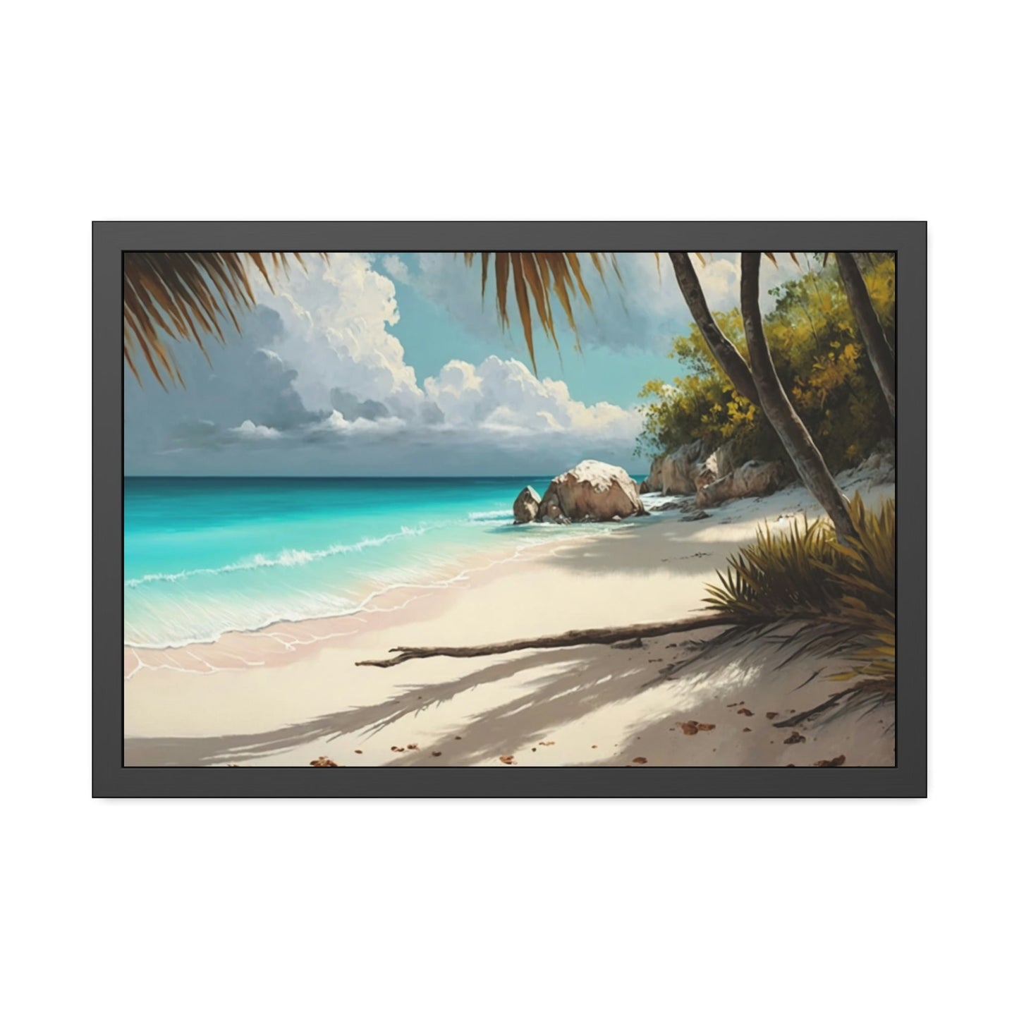 Serene Beach Vibes: Natural Canvas and Art Prints of Caribbean Beaches