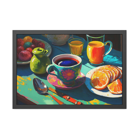 Scrumptious Start: Natural Canvas Print of a Tasty Breakfast Buffet