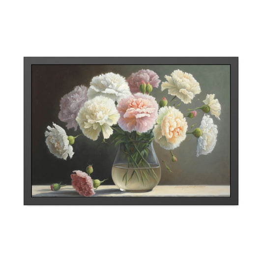 Garden Treasures: Carnations Print on Canvas and Art Prints for Your Home