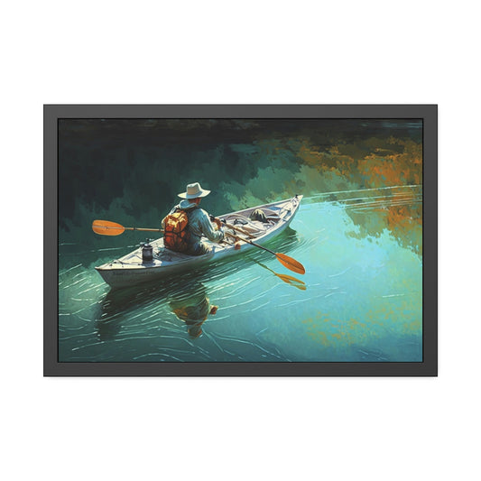 Boating Adventure: Framed Canvas and Print with Scenic Boating Art