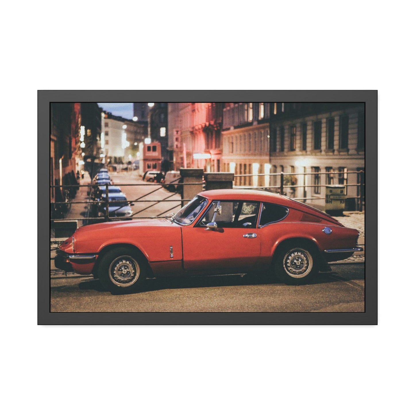 The Classic Corvette: A Striking Framed Poster Print for Car Enthusiasts