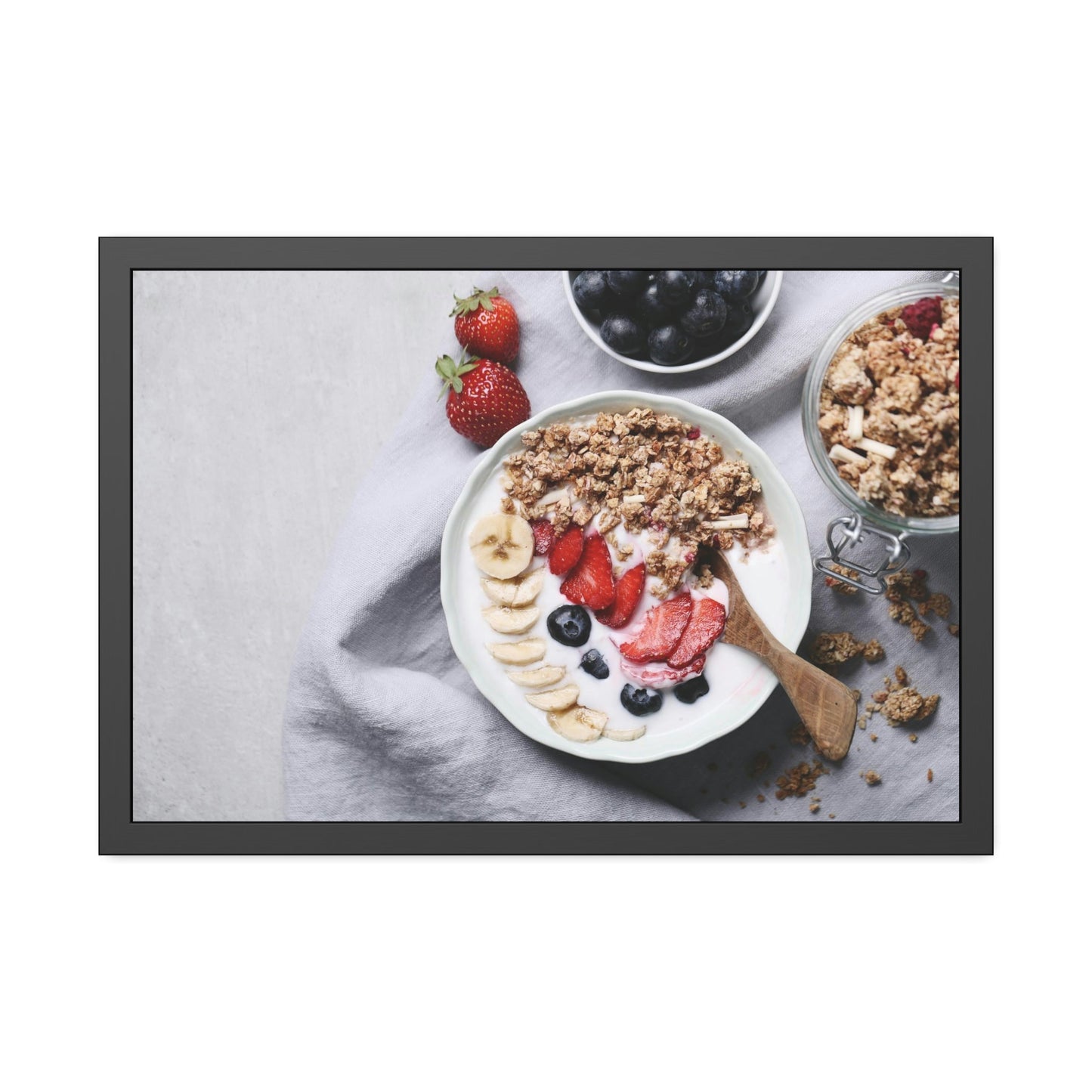 Delicious Morning: Canvas Print of a Sumptuous Breakfast Spread