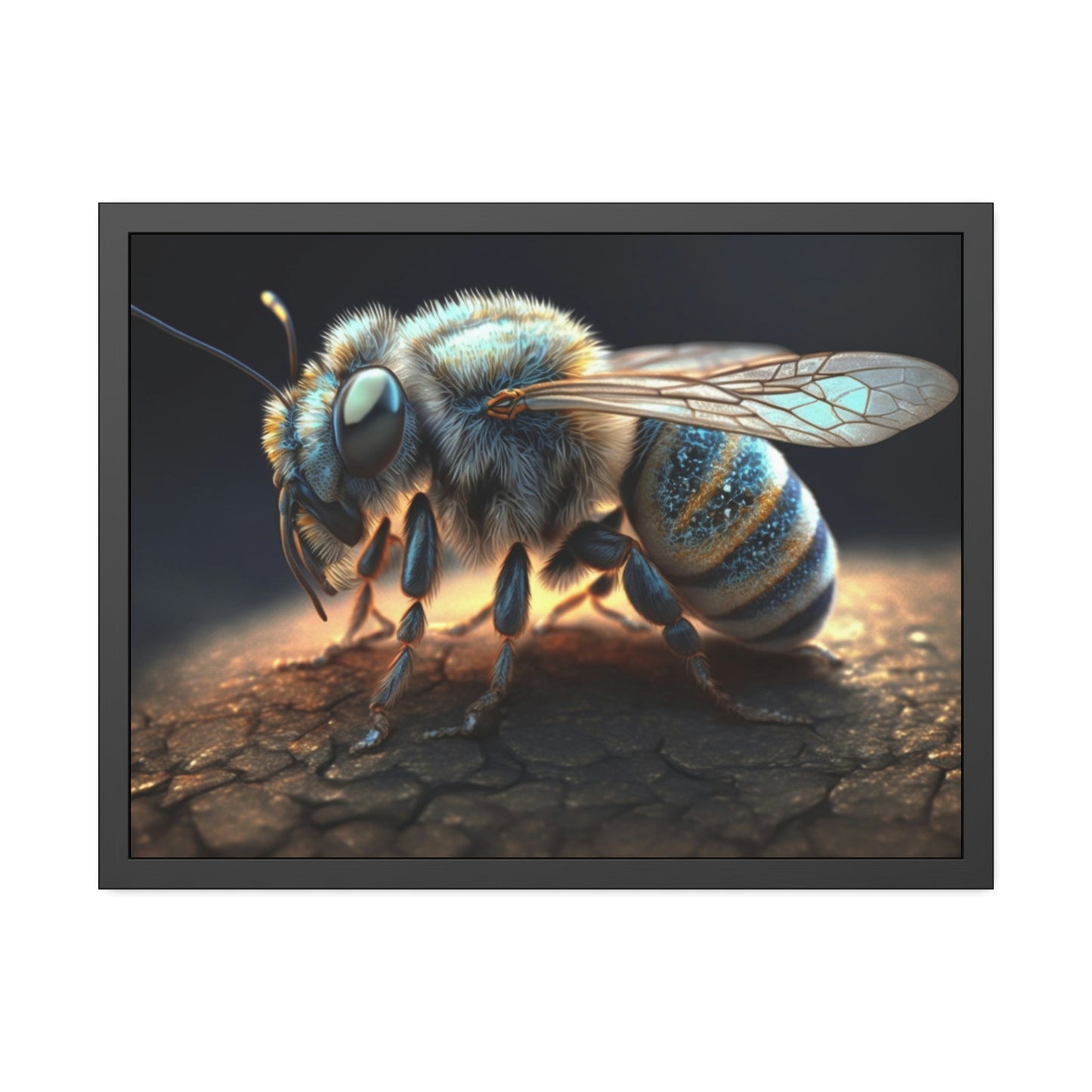 Nature's Tiny Miracle: A Poster & Canvas Print of a Bee