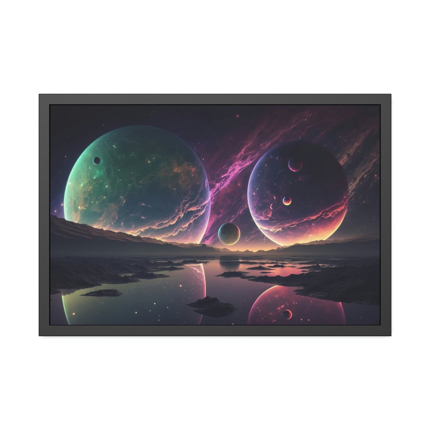 Framed Planetary Wonders: Awe-Inspiring Canvas Art