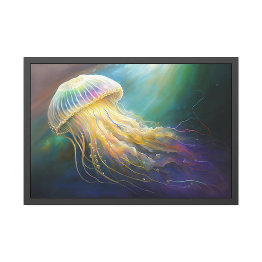 The Elegance of Jellyfishes: Artistic Print on Canvas for Marine-Themed Spaces