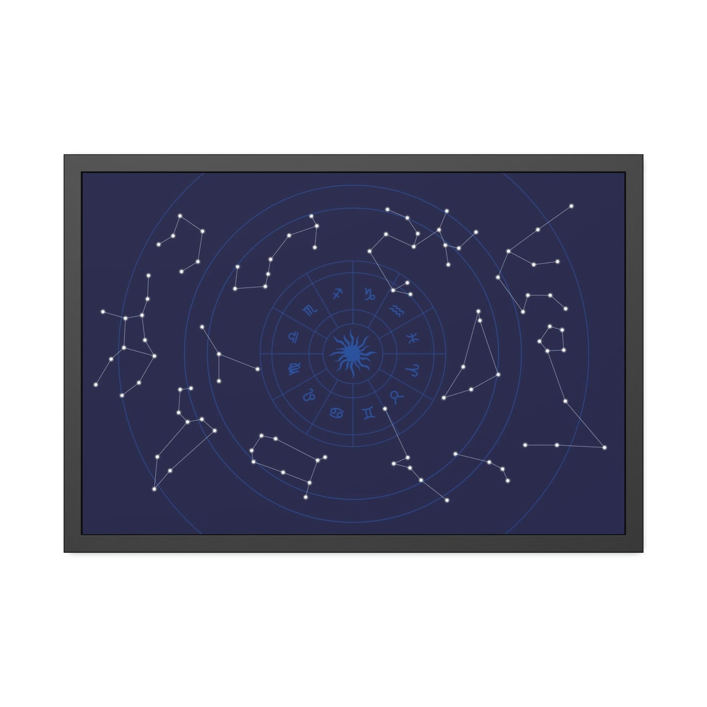 Starry Night Sky: A Natural Canvas Print of the Constellations