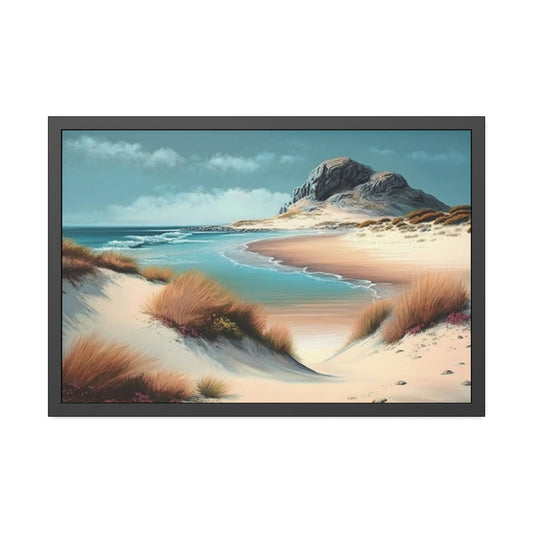 Oceanic Escape: Natural Canvas Art of an Island Beach