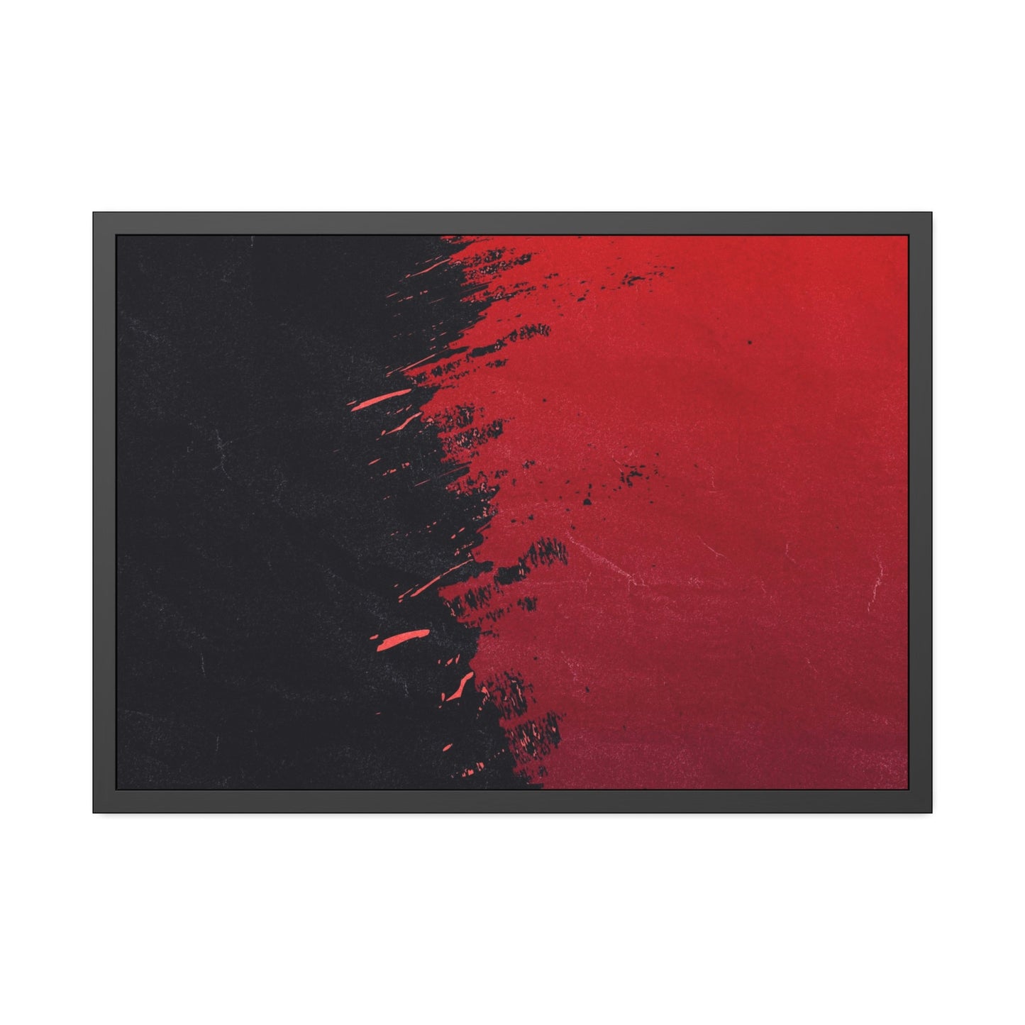 Passion and Power: Red Abstract Art on Natural Canvas and Prints