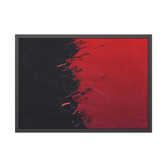 Passion and Power: Red Abstract Art on Natural Canvas and Prints