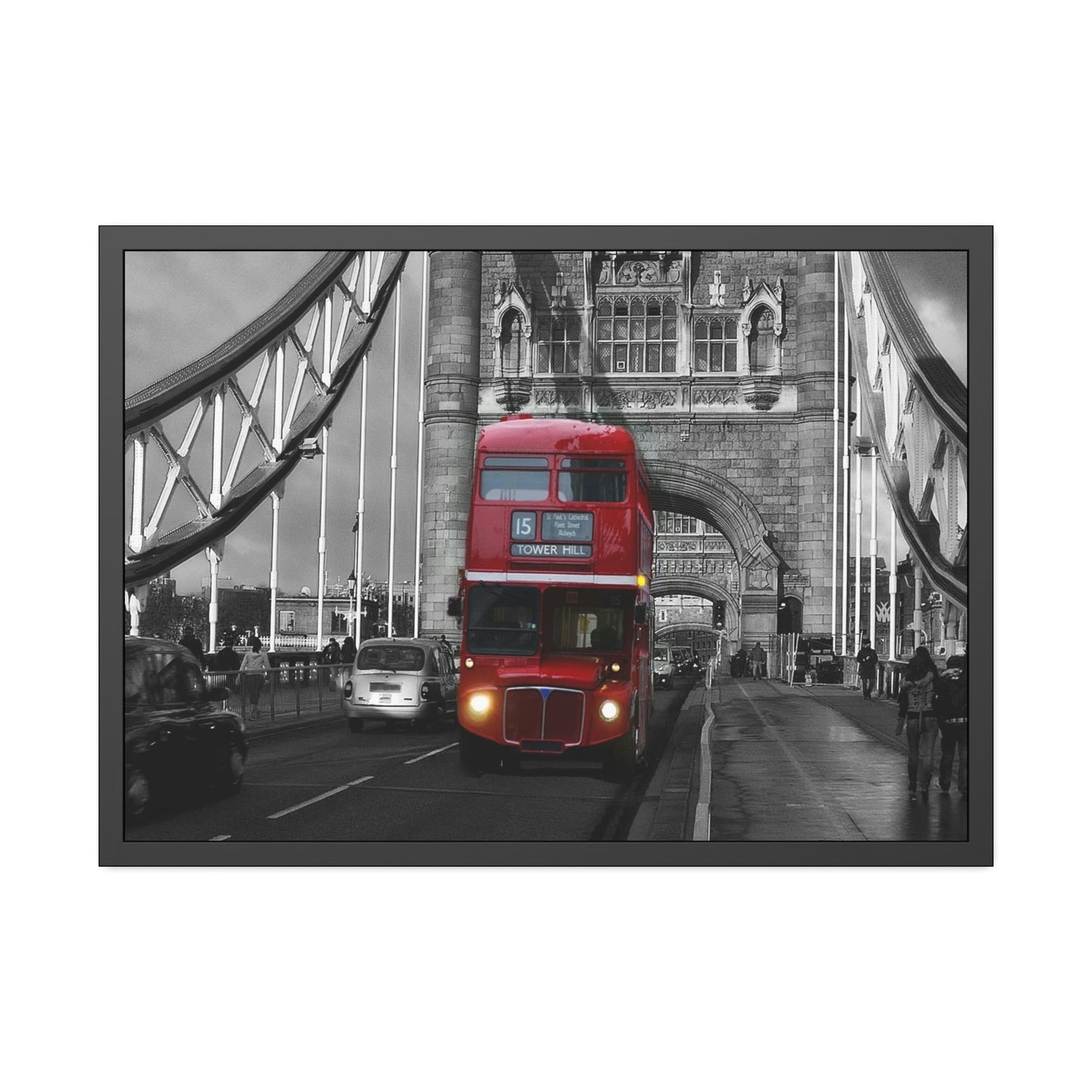 City Rhythms: High-Quality Print on Canvas & Poster portraying a Vibrant Bus