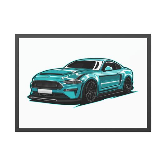Majestic Mustang: Natural Canvas Wall Art and Framed Canvas & Poster Print