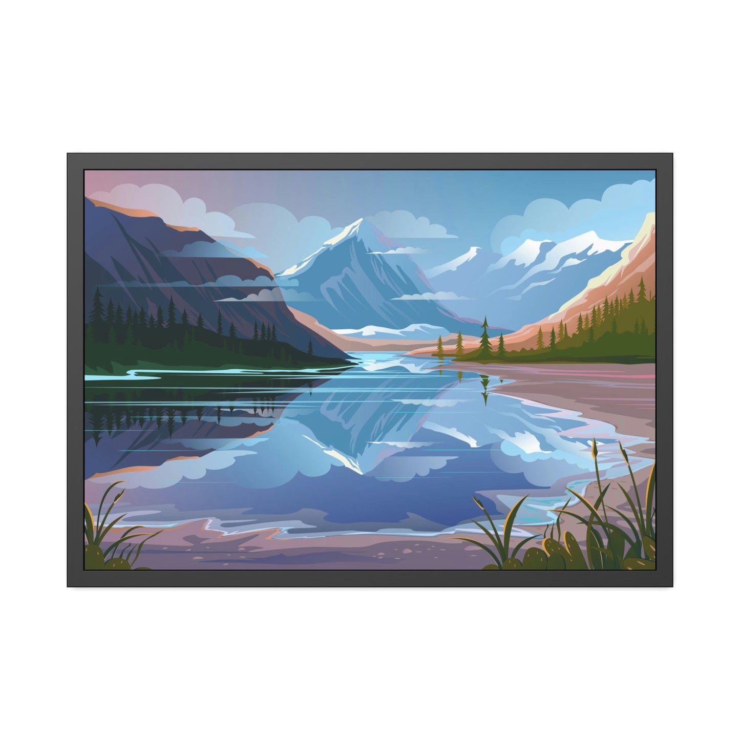 Reflections of Serenity: Natural Canvas Wall Art of Tranquil Lakes and Rivers