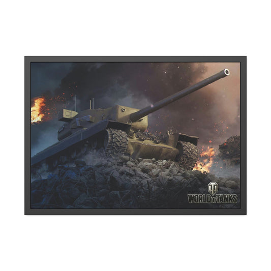Armored Warriors in Motion: Striking World of Tanks Canvas Wall Art