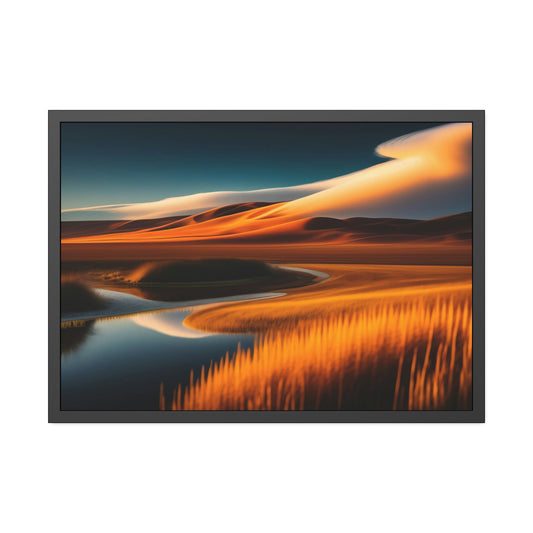 Aquatic Serenity: Lakes and Rivers on Natural Canvas and Framed Poster Art